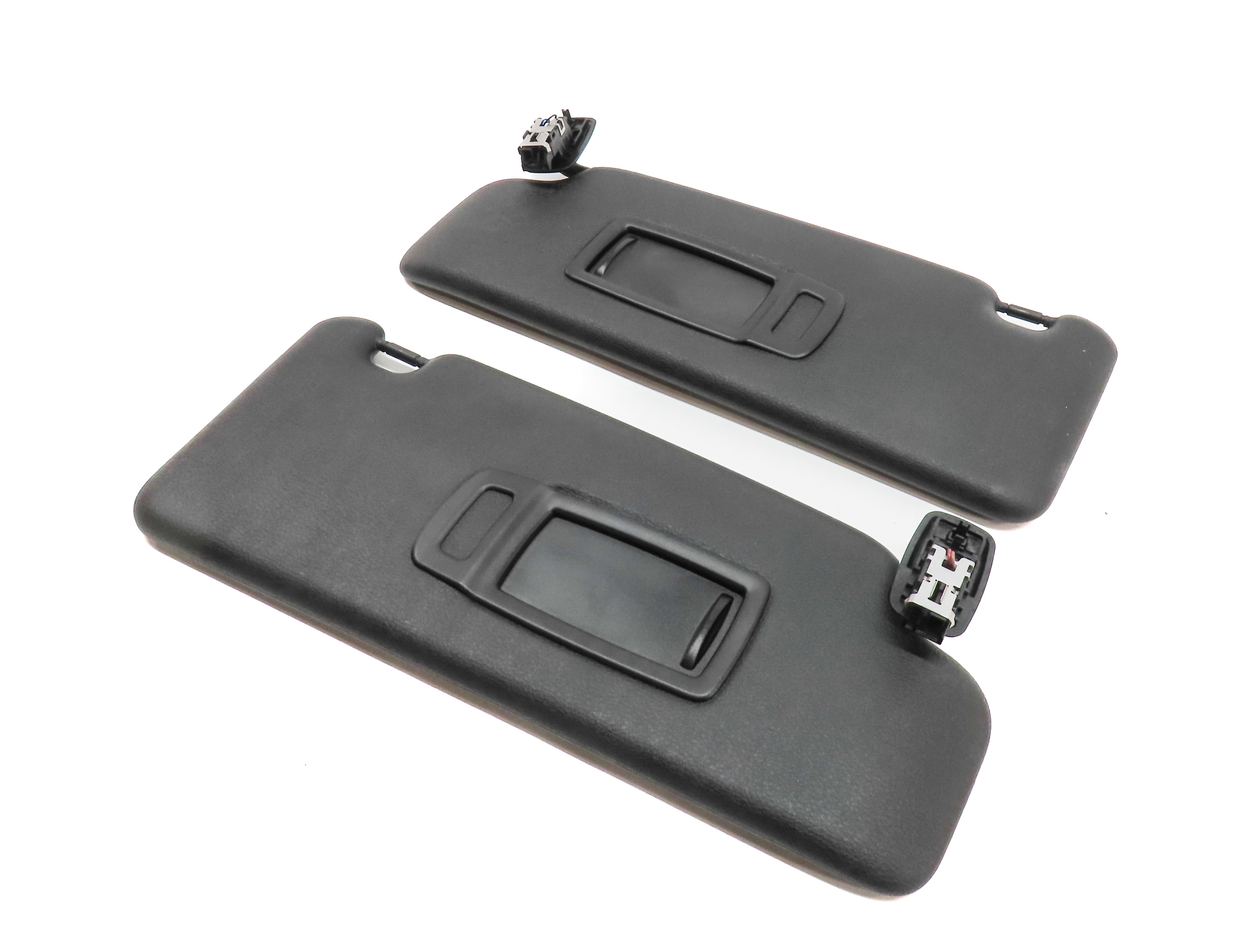 2016-2021 BMW X1 (F48) FRONT LEFT & RIGHT SUNVISOR VISOR SHADE SET (Black) — exact item pictured